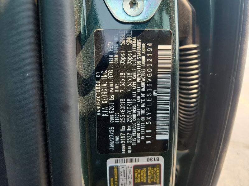 2027 Kia Telluride მანქანა იყიდება აუქციონზე, vin: 5XYPLES16VG012194, აუქციონის ნომერი: 60715186