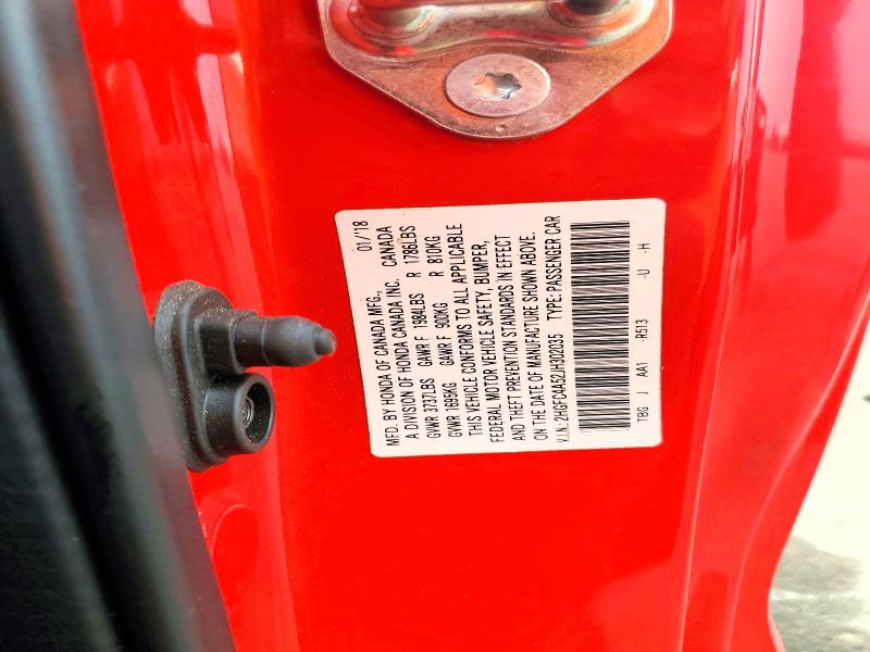 Aukcja sprzedaży 2018 Honda Civic, vin: 2HGFC4A52JH302035, numer aukcji: 63125396