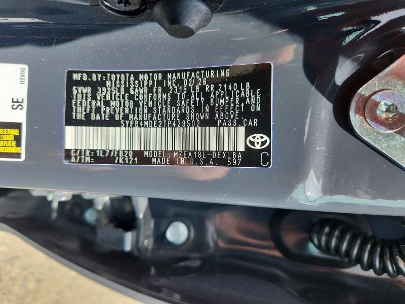 Продажа на аукционе авто 2026 Toyota Corolla, vin: 5YFB4MDE2TP429502, номер лота: 60744756