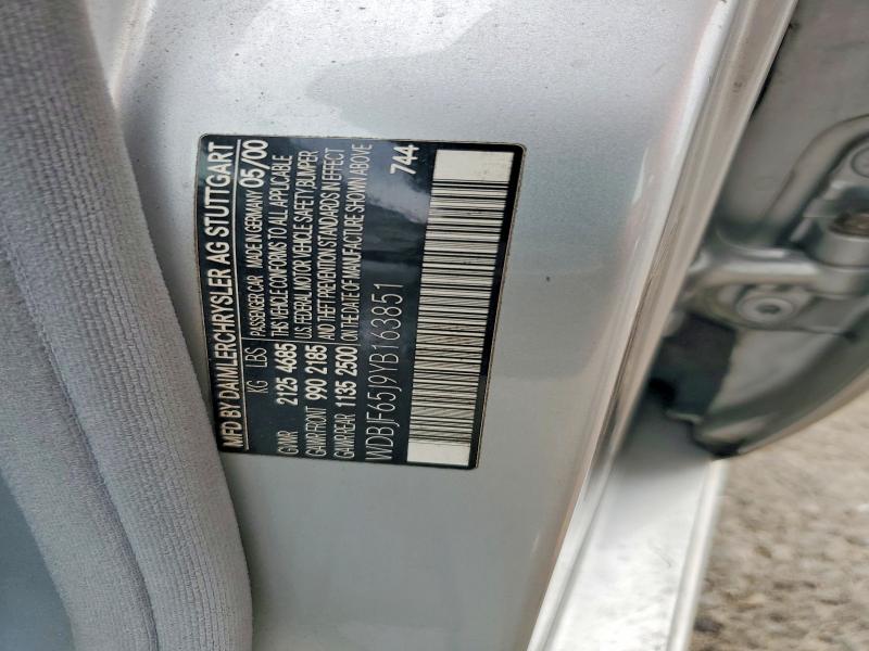 Продажа на аукционе авто 2000 Mercedes-benz E, vin: WDBJF65J9YB163851, номер лота: 61363106