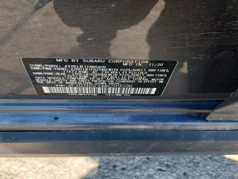 60213876 :رقم المزاد ، JF2GTHSC6MH289096 vin ، 2021 Subaru Crosstrek مزاد بيع