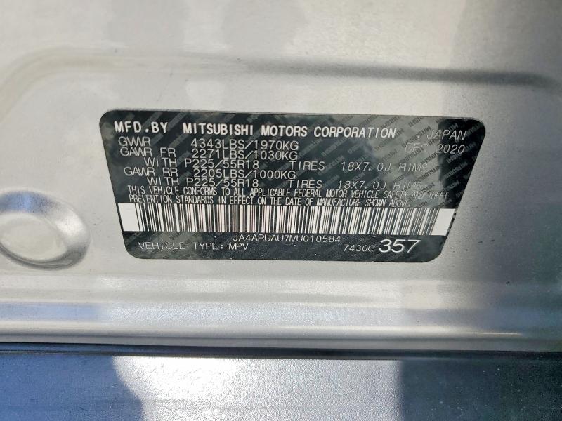 Aukcja sprzedaży 2021 Mitsubishi Outlander Sport, vin: JA4ARUAU7MU010584, numer aukcji: 62272666