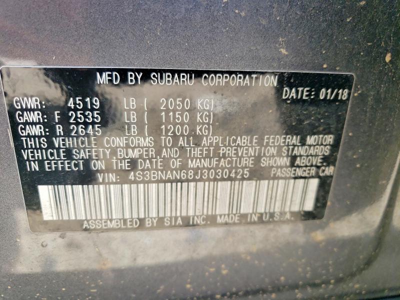 Продажа на аукционе авто 2018 Subaru Legacy, vin: 4S3BNAN68J3030425, номер лота: 59754806