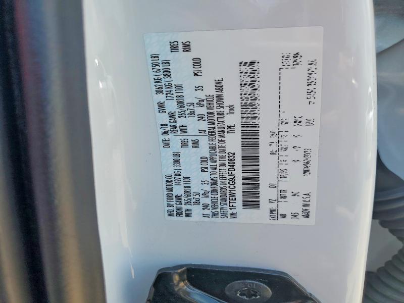 Aukcja sprzedaży 2018 Ford F150, vin: 1FTEW1CG9JFD40832, numer aukcji: 61839526
