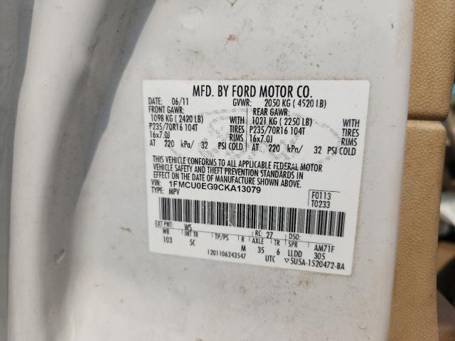 61302506 :رقم المزاد ، 1FMCU0EG9CKA13079 vin ، 2012 Ford Escape مزاد بيع