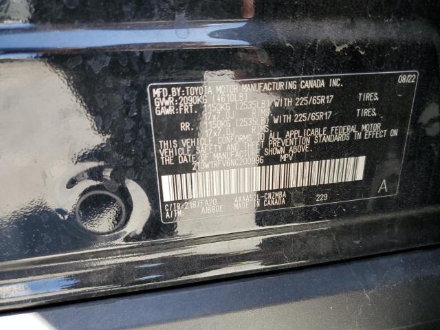 Aukcja sprzedaży 2022 Toyota Rav4, vin: 2T3W1RFV6NC200996, numer aukcji: 59708736