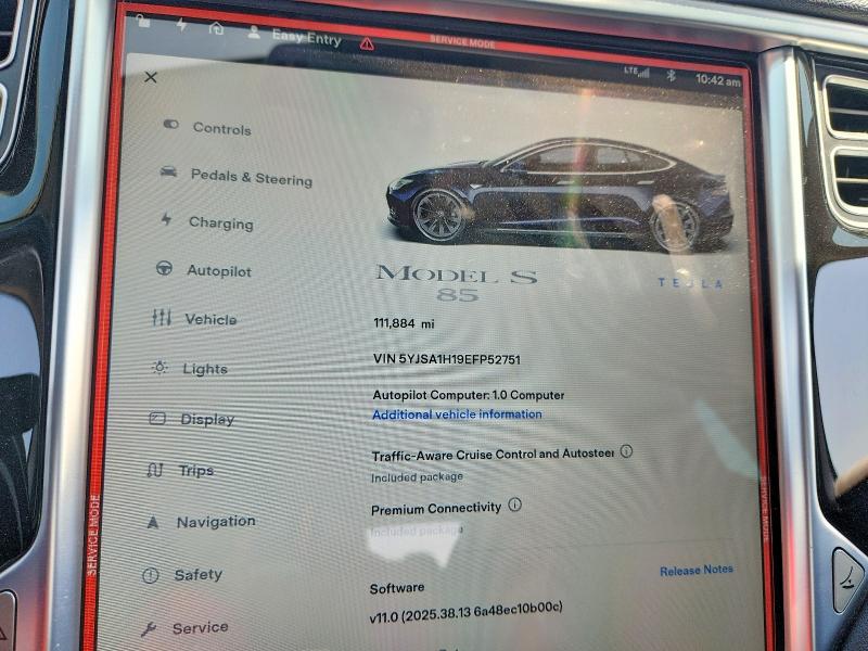 Продажа на аукционе авто 2014 Tesla Model S, vin: 5YJSA1H19EFP52751, номер лота: 61599506
