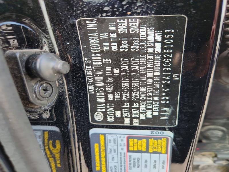 Продажа на аукционе авто 2012 Kia Sorento, vin: 5XYKT3A19CG261053, номер лота: 62386606