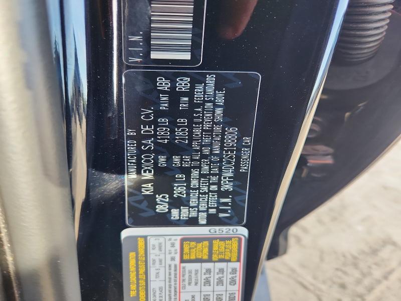 Aukcja sprzedaży 2025 Kia K4, vin: 3KPFW4DC2SE198806, numer aukcji: 85608515