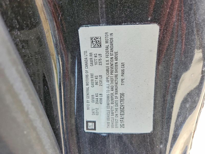 Aukcja sprzedaży 2012 Chevrolet Camaro, vin: 2G1FA1E36C9178756, numer aukcji: 61611456