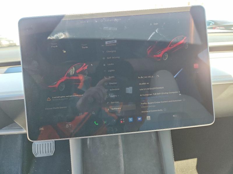 Продажа на аукционе авто 2023 Tesla Model 3, vin: 5YJ3E1EA2PF524820, номер лота: 60323226
