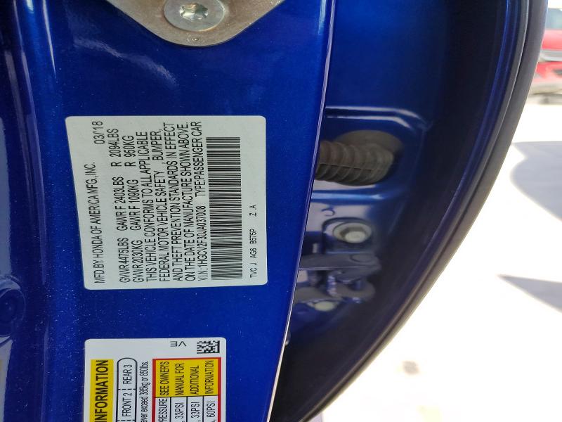 Продаж на аукціоні авто 2018 Honda Accord, vin: 1HGCV2F30JA037008, номер лоту: 85983055