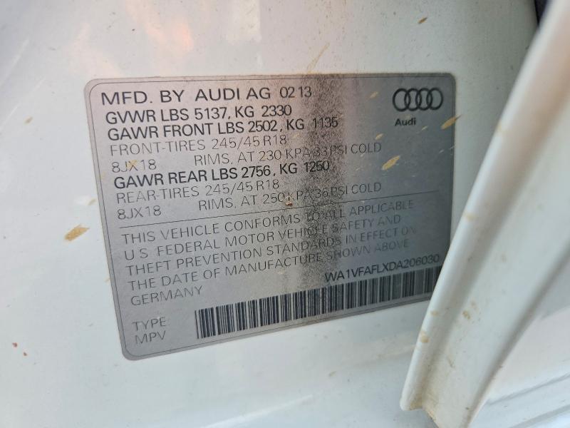 61548216 :رقم المزاد ، WA1VFAFLXDA206030 vin ، 2013 Audi A4 Allroad مزاد بيع
