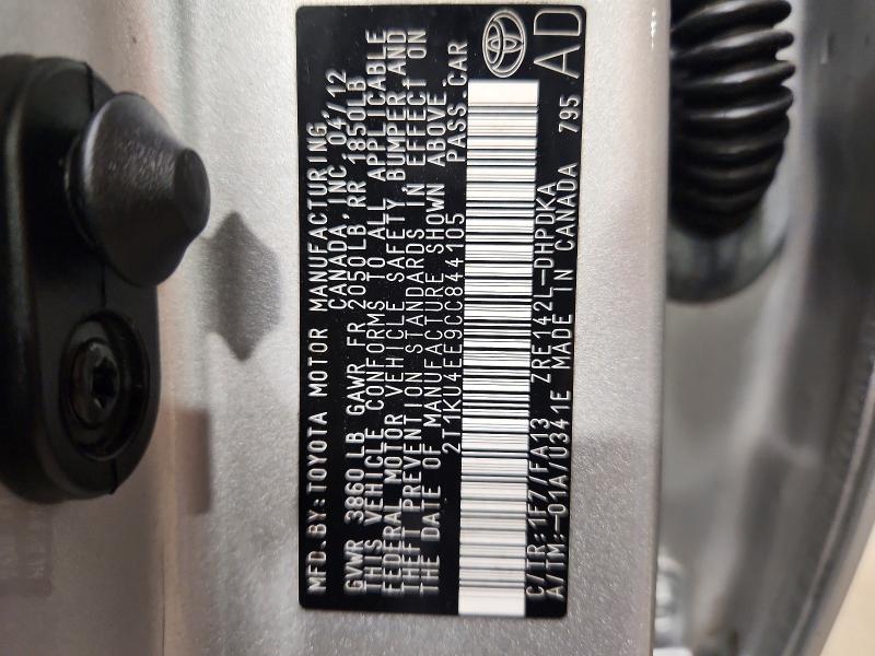 Aukcja sprzedaży 2012 Toyota Matrix, vin: 2T1KU4EE9CC844105, numer aukcji: 60327266