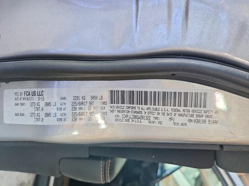 85977515 :رقم المزاد ، 1C4PJLCB8GW281322 vin ، 2016 Jeep Cherokee مزاد بيع