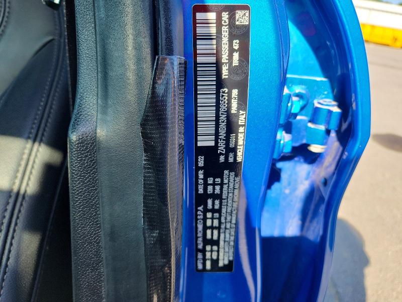 Продаж на аукціоні авто 2022 Alfa Romeo Giulia, vin: ZARFANBN3N7665573, номер лоту: 61522556