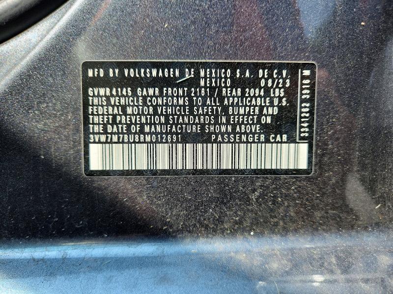 60717776 :رقم المزاد ، 3VW7M7BU8RM012691 vin ، 2024 Volkswagen Jetta مزاد بيع