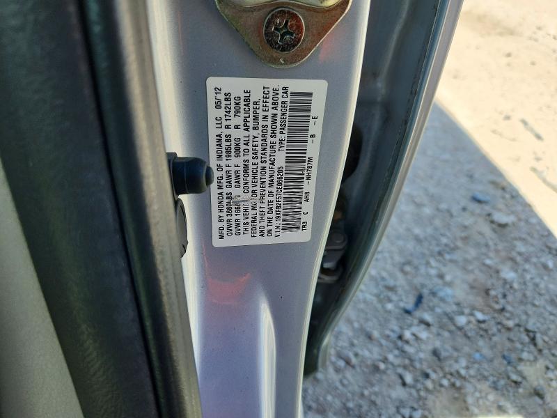 Продажа на аукционе авто 2012 Honda Civic, vin: 19XFB2F57CE066205, номер лота: 59872326