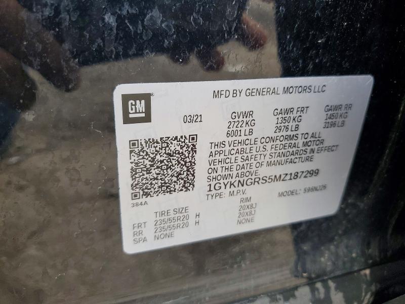 Aukcja sprzedaży 2021 Cadillac Xt5, vin: 1GYKNGRS5MZ187299, numer aukcji: 59727846