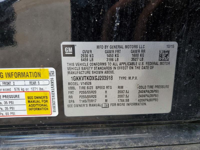 2016 Gmc Acadia მანქანა იყიდება აუქციონზე, vin: 1GKKVTKDXGJ203918, აუქციონის ნომერი: 59398786