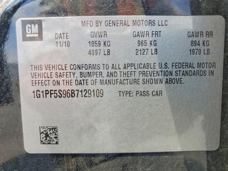Auction sale of the 2011 Chevrolet Cruze, vin: 1G1PF5S96B7129109, lot number: 60671236