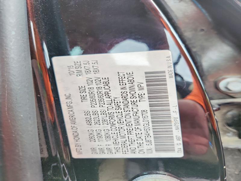 Продаж на аукціоні авто 2016 Acura Rdx, vin: 5J8TB4H50GL016708, номер лоту: 62853156
