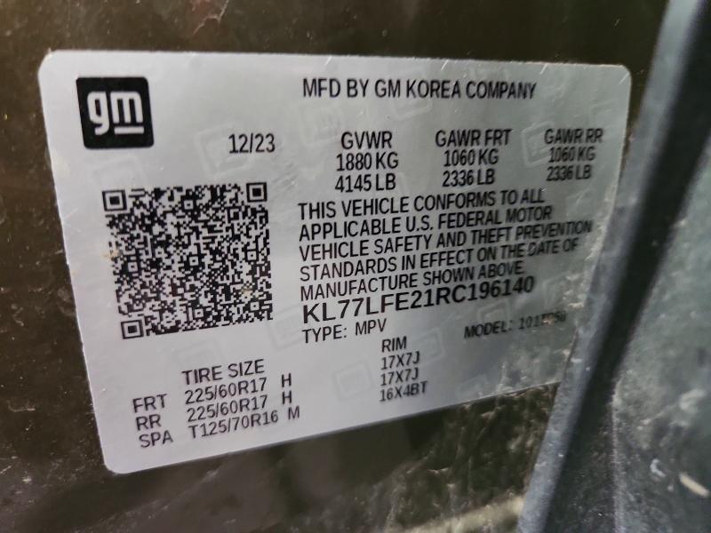 Продажа на аукционе авто 2024 Chevrolet Trax, vin: KL77LFE21RC196140, номер лота: 61925196