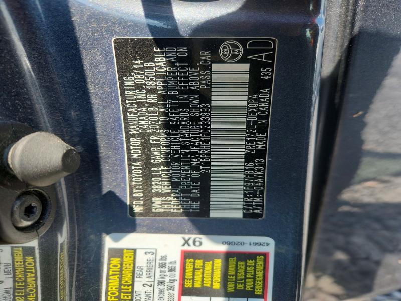 Продаж на аукціоні авто 2015 Toyota Corolla, vin: 2T1BPRHE1FC233893, номер лоту: 61568636