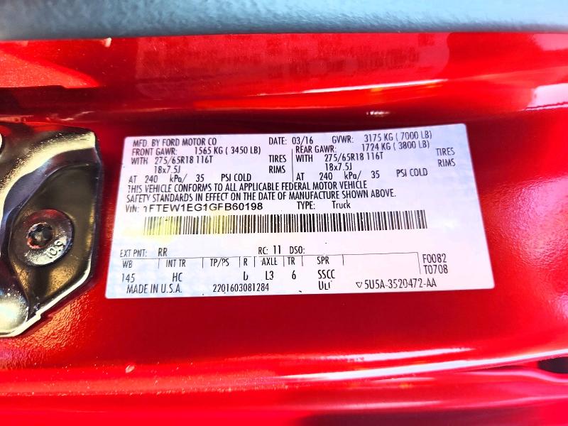 Продаж на аукціоні авто 2016 Ford F150, vin: 1FTEW1EG1GFB60198, номер лоту: 59063126