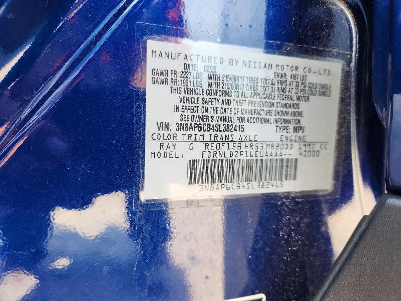 Aukcja sprzedaży 2025 Nissan Kicks, vin: 3N8AP6CB4SL382415, numer aukcji: 59379516