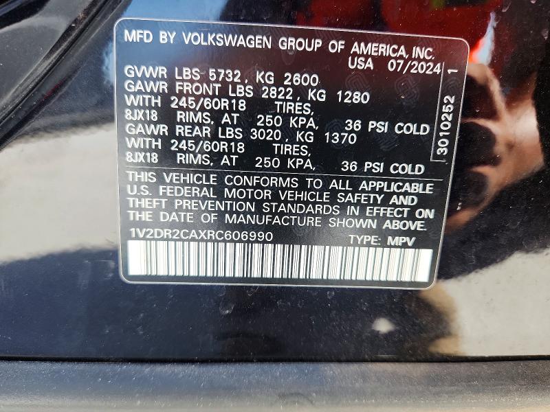Продаж на аукціоні авто 2024 Volkswagen Atlas, vin: 1V2DR2CAXRC606990, номер лоту: 61440346