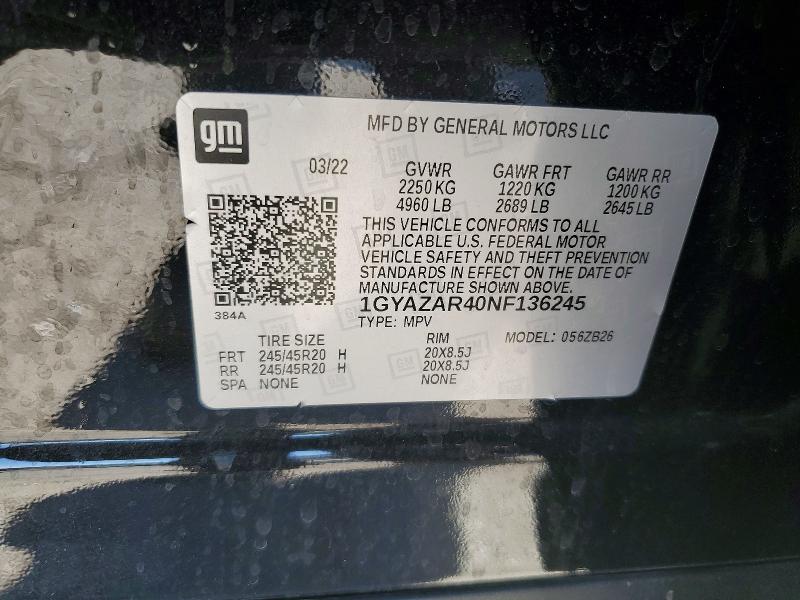 Продажа на аукционе авто 2022 Cadillac Xt4, vin: 1GYAZAR40NF136245, номер лота: 62903756