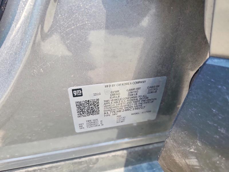 Aukcja sprzedaży 2024 Chevrolet Trax, vin: KL77LHE24RC198217, numer aukcji: 59791596