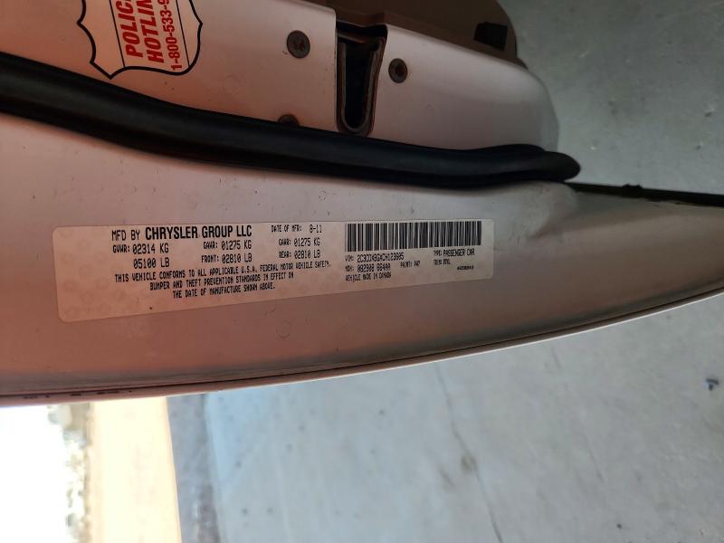 61181116 :رقم المزاد ، 2C3CDXBGXCH123605 vin ، 2012 Dodge Charger مزاد بيع