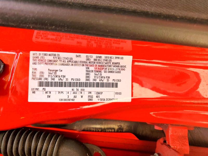Продаж на аукціоні авто 2013 Ford Focus, vin: 1FADP3F2XDL278390, номер лоту: 59965436