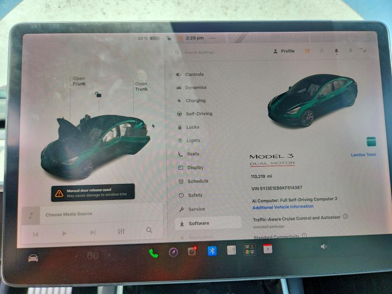 54647296 :رقم المزاد ، 5YJ3E1EB6KF514387 vin ، 2019 Tesla Model 3 مزاد بيع