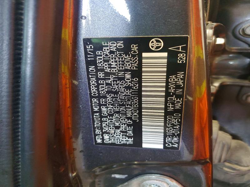 Продажа на аукционе авто 2016 Toyota Prius C, vin: JTDKDTB36G1116216, номер лота: 63108906