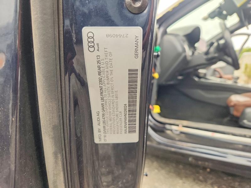 Продажа на аукционе авто 2017 Audi A4, vin: WAUENAF46HN026024, номер лота: 60848546