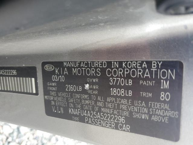 Продаж на аукціоні авто 2010 Kia Forte, vin: KNAFU4A25A5222296, номер лоту: 60878316