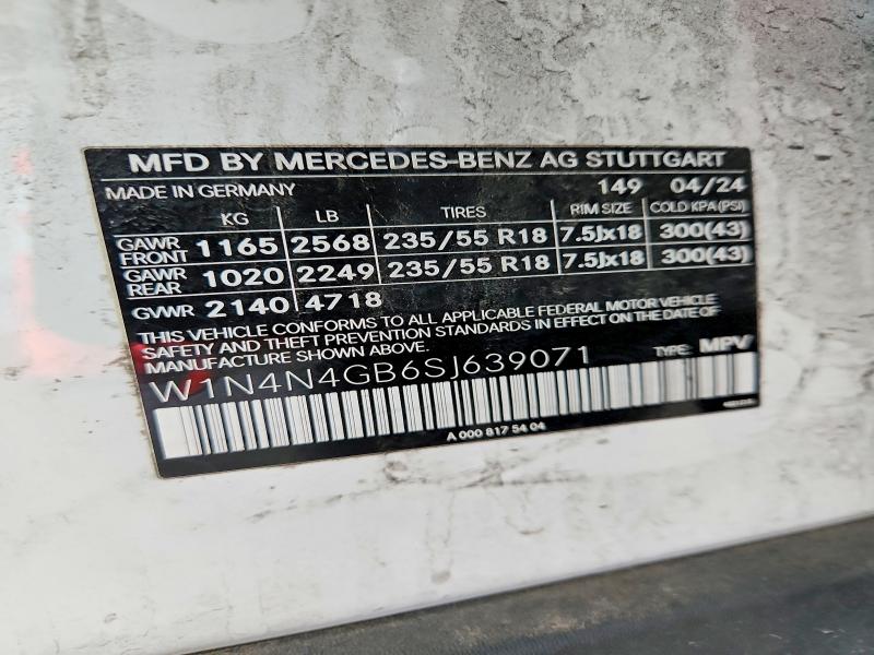 Aukcja sprzedaży 2025 Mercedes-benz Gla, vin: W1N4N4GB6SJ639071, numer aukcji: 61677596