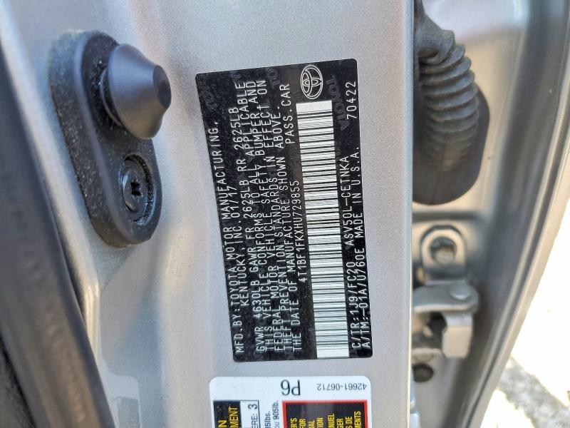 Продажа на аукционе авто 2017 Toyota Camry, vin: 4T1BF1FKXHU729855, номер лота: 58435146
