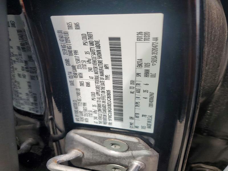 Продажа на аукционе авто 2014 Ford Escape, vin: 1FMCU9GX8EUC80805, номер лота: 62986656