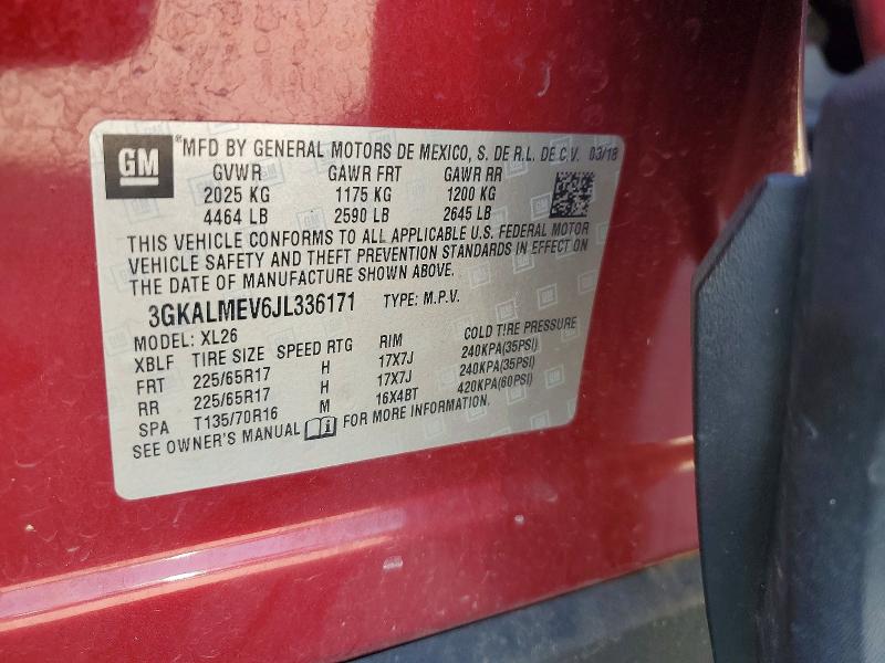 59256456 :رقم المزاد ، 3GKALMEV6JL336171 vin ، 2018 Gmc Terrain مزاد بيع