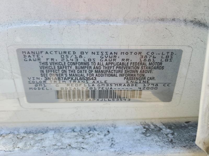 Продажа на аукционе авто 2018 Nissan Sentra, vin: 3N1AB7APXJL653543, номер лота: 60640696