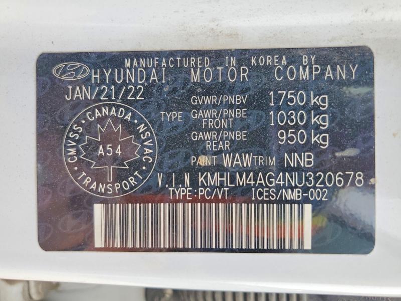 Продаж на аукціоні авто 2022 Hyundai Elantra, vin: KMHLM4AG4NU320678, номер лоту: 61429076
