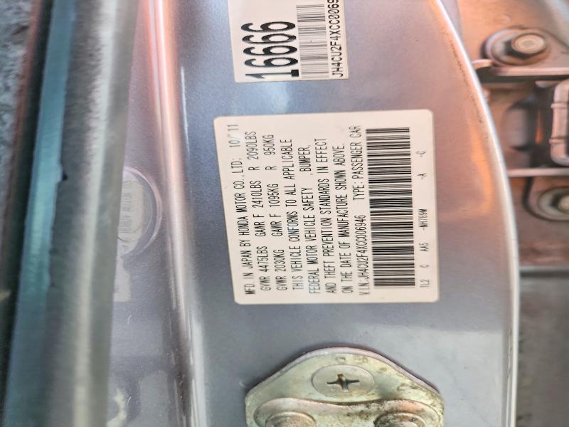 Aukcja sprzedaży 2012 Acura Tsx, vin: JH4CU2F4XCC006946, numer aukcji: 62850056