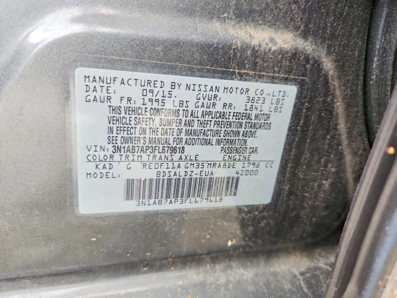 Продаж на аукціоні авто 2015 Nissan Sentra, vin: 3N1AB7AP3FL679618, номер лоту: 62907526