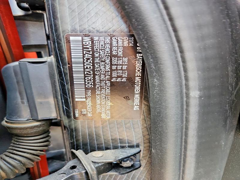 Aukcja sprzedaży 2014 Bmw I3, vin: WBY1Z4C50EV276356, numer aukcji: 61939266