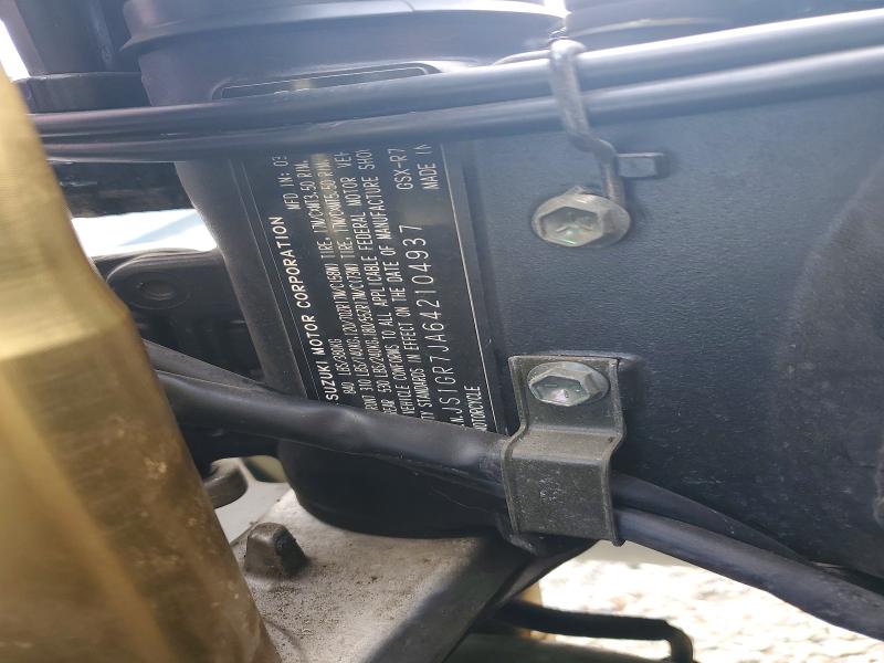 Aukcja sprzedaży 2004 Suzuki Gsx-r750, vin: JS1GR7JA642104937, numer aukcji: 60801326