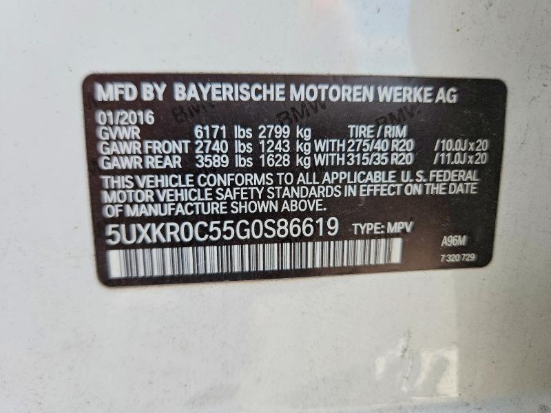 Aukcja sprzedaży 2016 Bmw X5, vin: 5UXKR0C55G0S86619, numer aukcji: 61781256